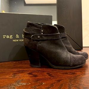Rag & Bone Harrow Boot in Asphalt Waxy, sz 39.5